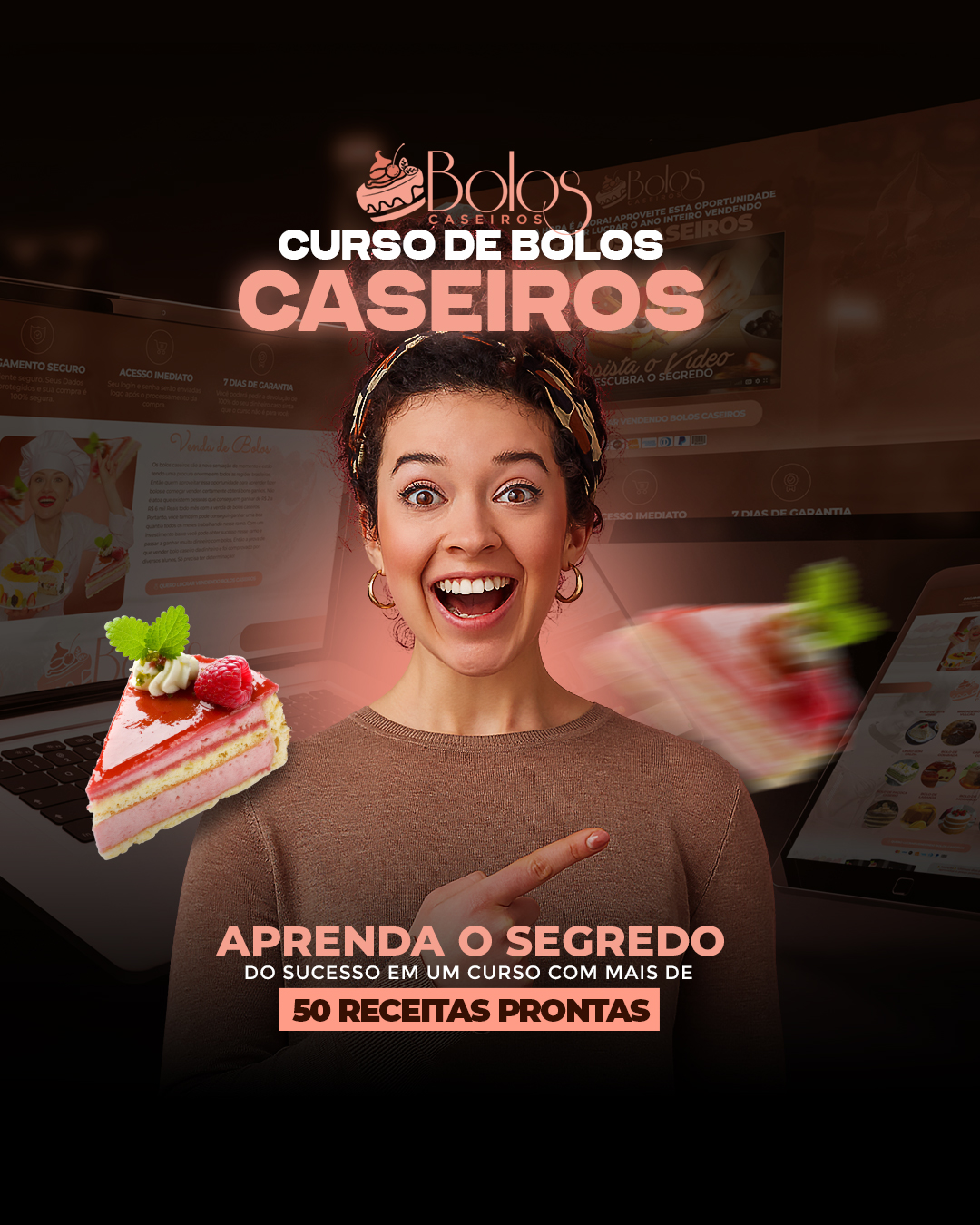 Curso de Bolos Caseiros Premium - Ganhe Dinheiro Trabalhando de Casa