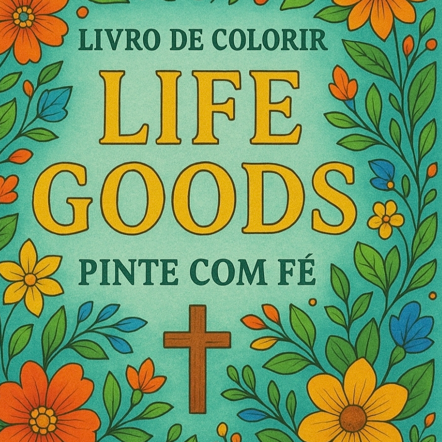 Life Goods Livro de Colorir Pinte com Fé Vol I