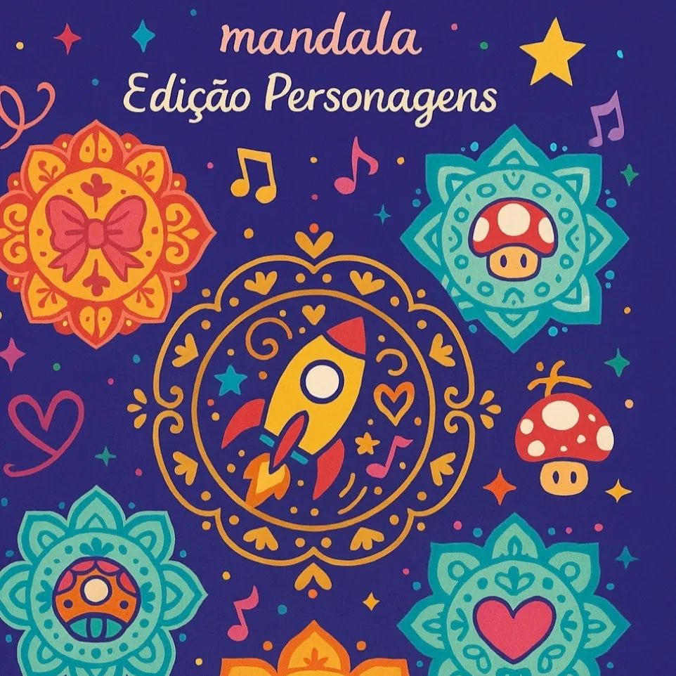 Life Goods Livros de Colorir Mandala Personagens