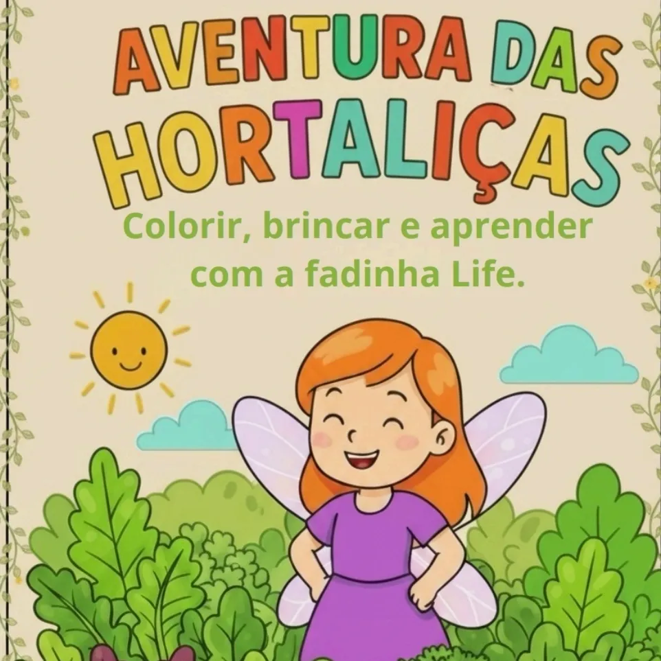 Aventura das Hortaliças com a Fada Life. Livro de Colorir
