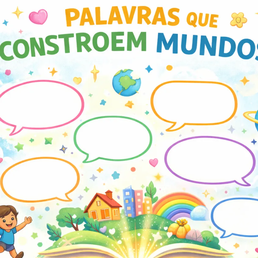Cartaz : palavras que constroem mundos.