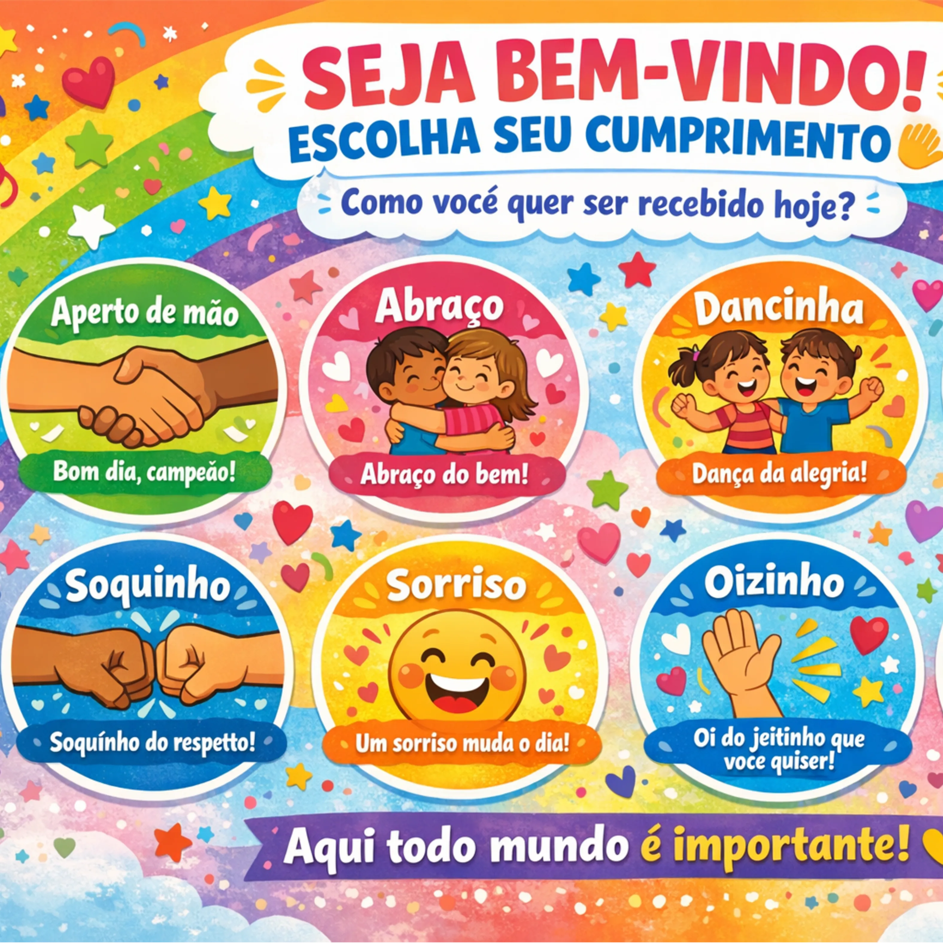 Cartaz de cumprimentos