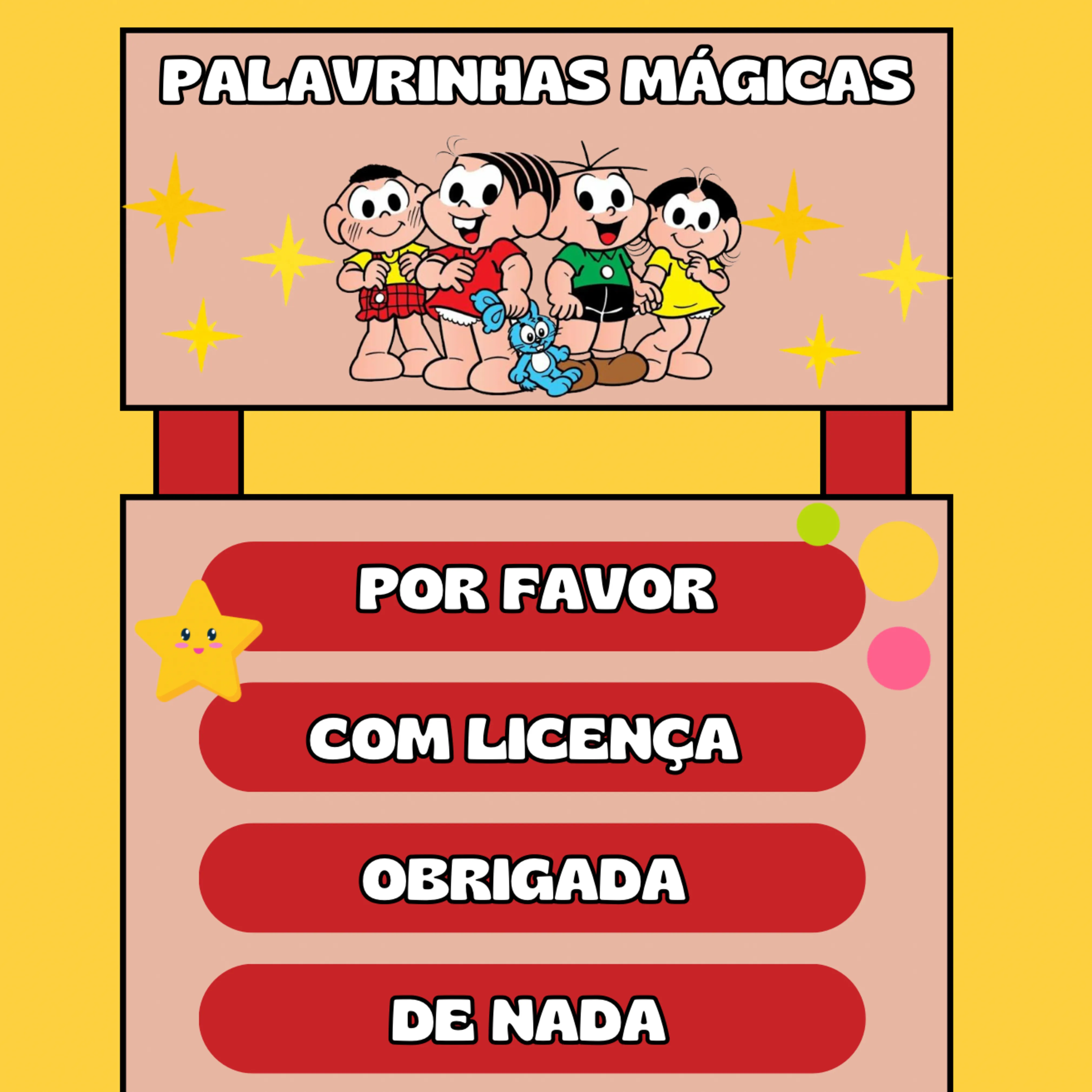 Painel palavras mágicas